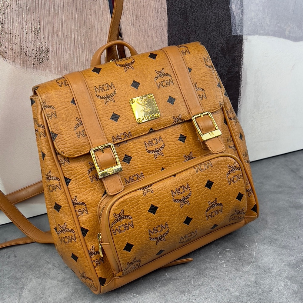 🌵MCM Cognac Visetos Backpack🌵